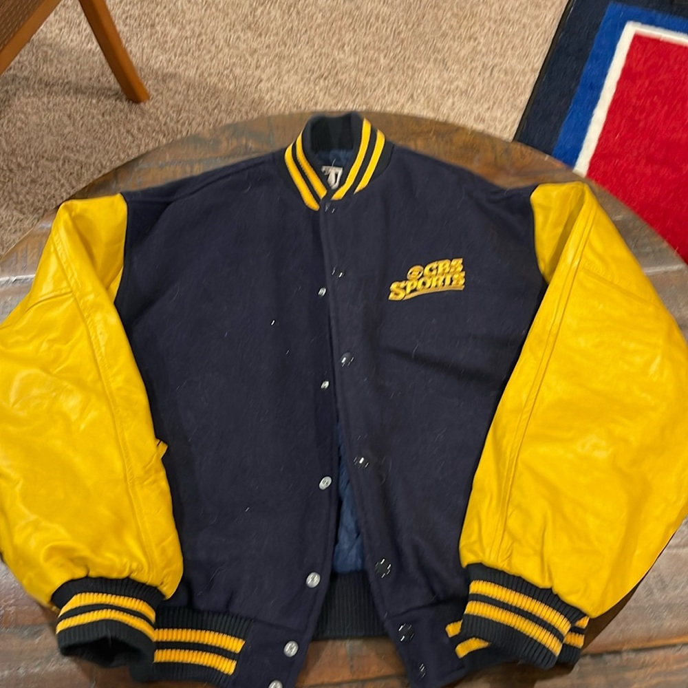 Vintage one of a kind cbs sports letterman’s jacket size large
